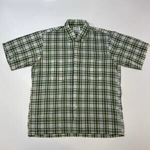 Vintage 60’s Penneys Towncraft Penn-Prest Shirt Woven Plaid Med 15 Collar Camp